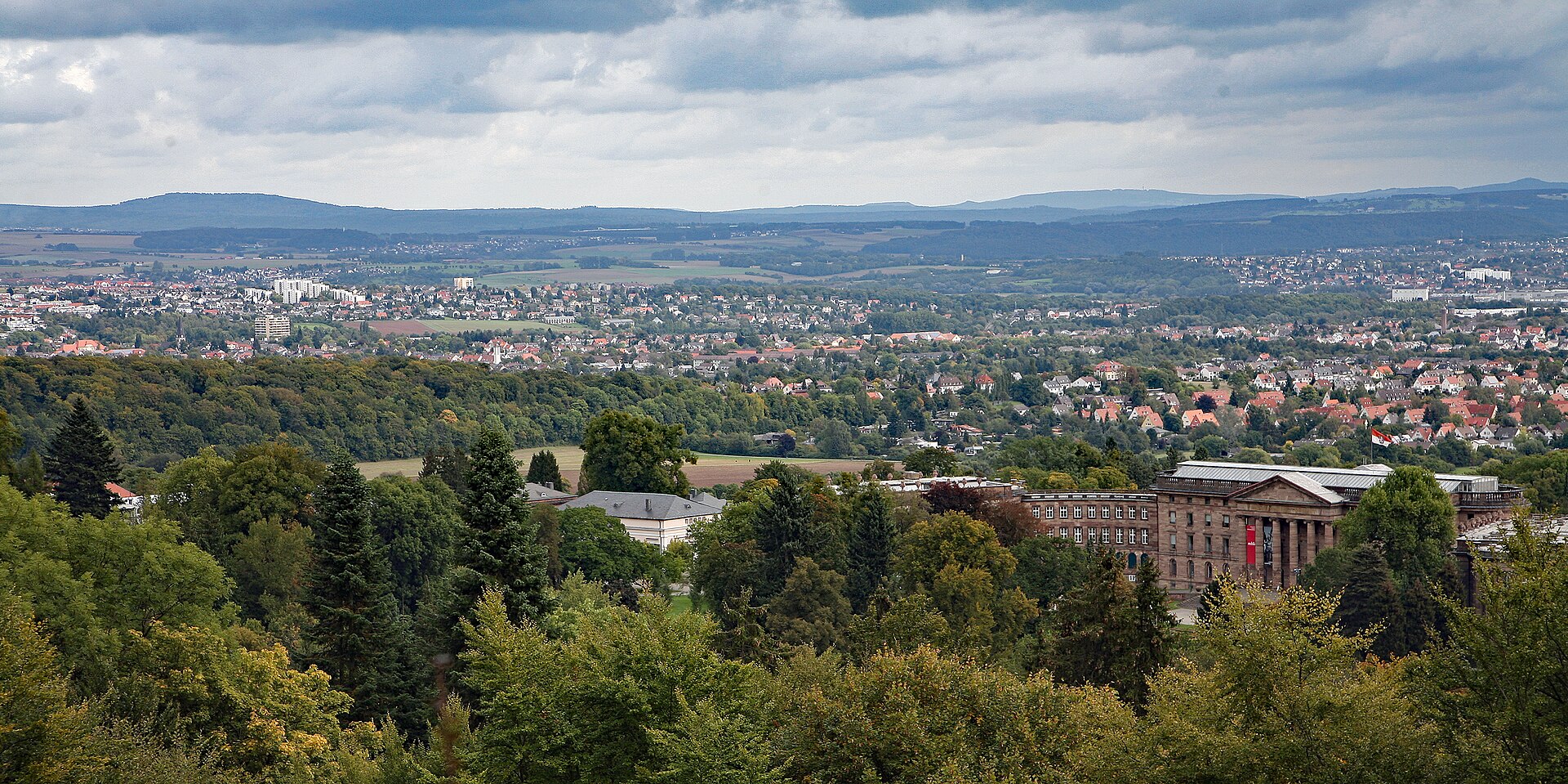 Stadtmotiv in Kassel – 00 1189 Blick vom Bergpark Wilhelmshöhe, Kassel